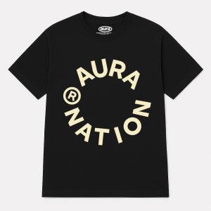Aura Circle Tee Black Cream